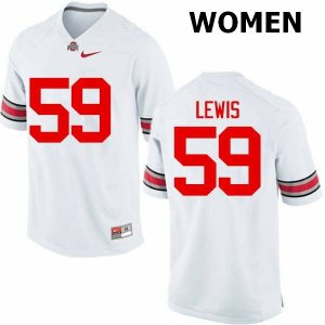 Women's Ohio State Buckeyes #59 Tyquan Lewis White Nike NCAA College Football Jersey Summer MXA5444GC